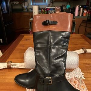 Chic Black and Brown Boots